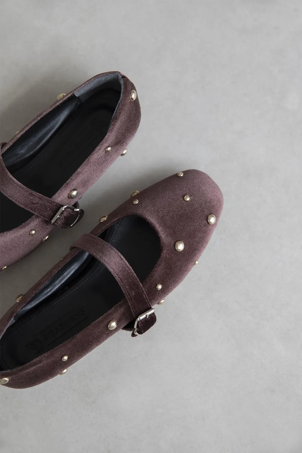 Daphne Kadın Drop Detay Kadife Babet Kahve