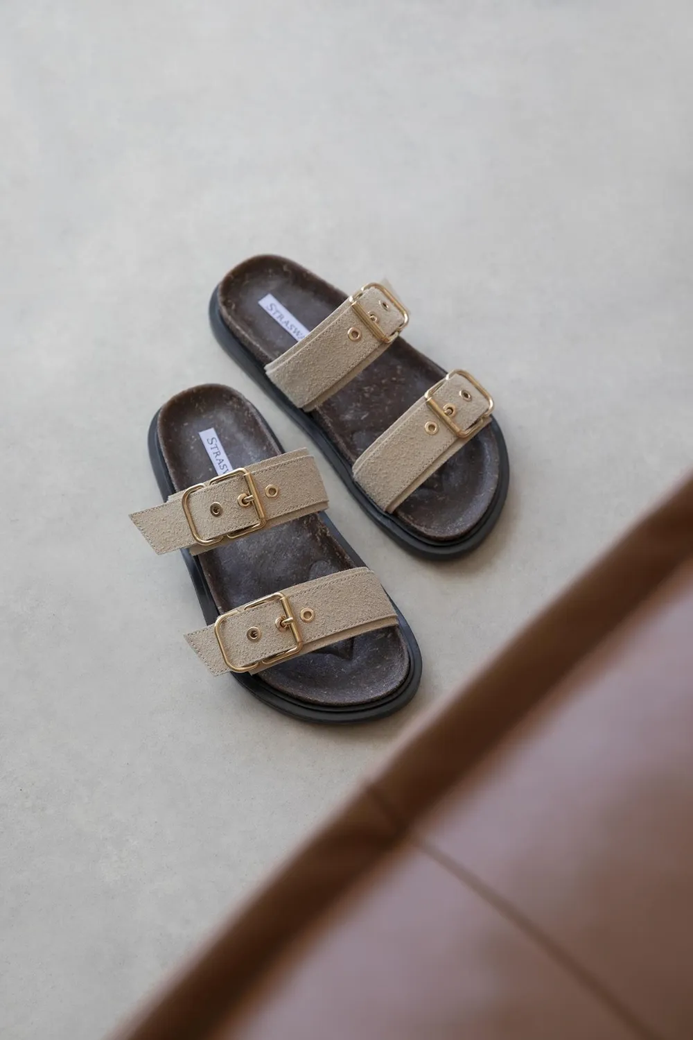 Gita Kadın Toka Detay Günlük Konfor Süet Terlik Bej