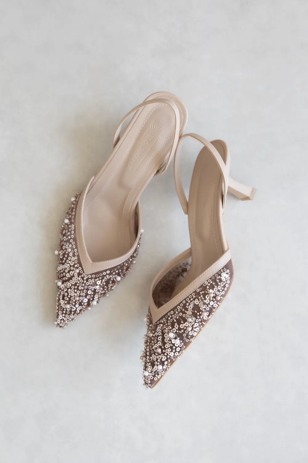 Harmony Kadın Pul Detay Topuklu  Ayakkabı Roze