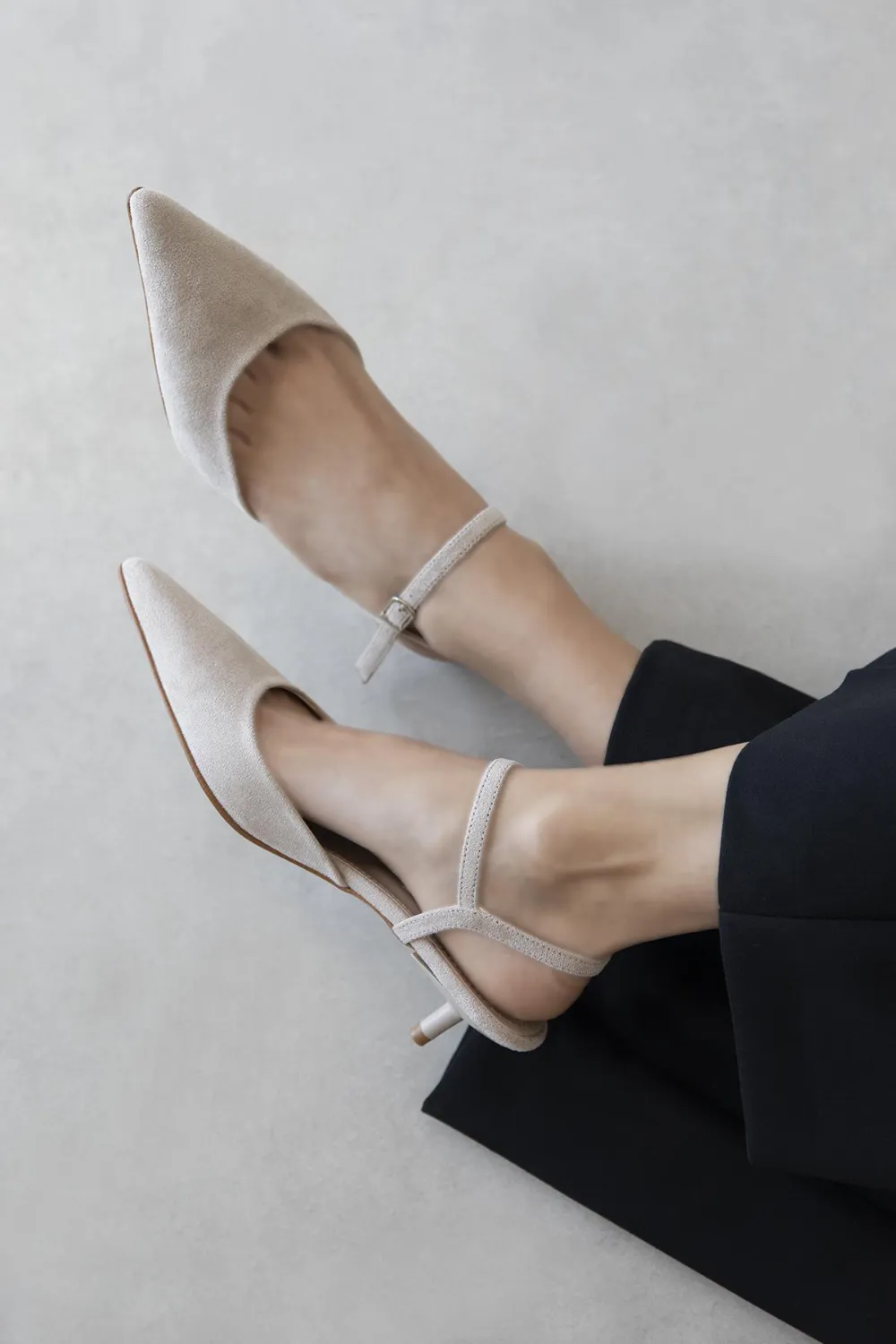 Melvin Kadın Topuklu Süet  Ayakkabı Bej