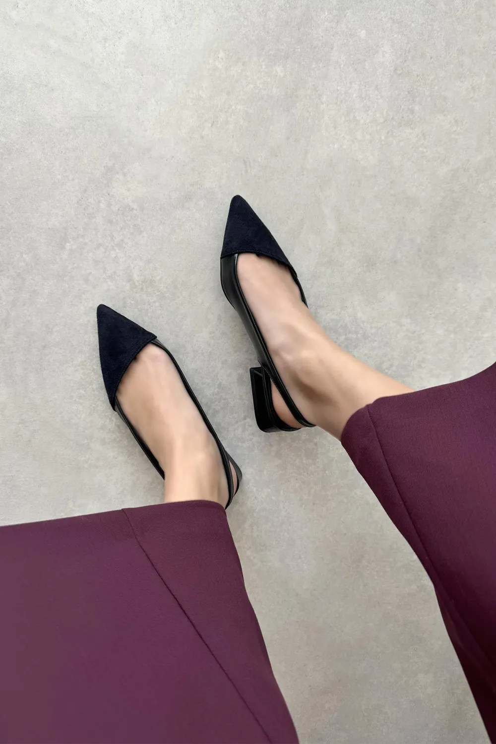 Ronan Kadın Topuklu Kırışık Deri Ayakkabı Siyah