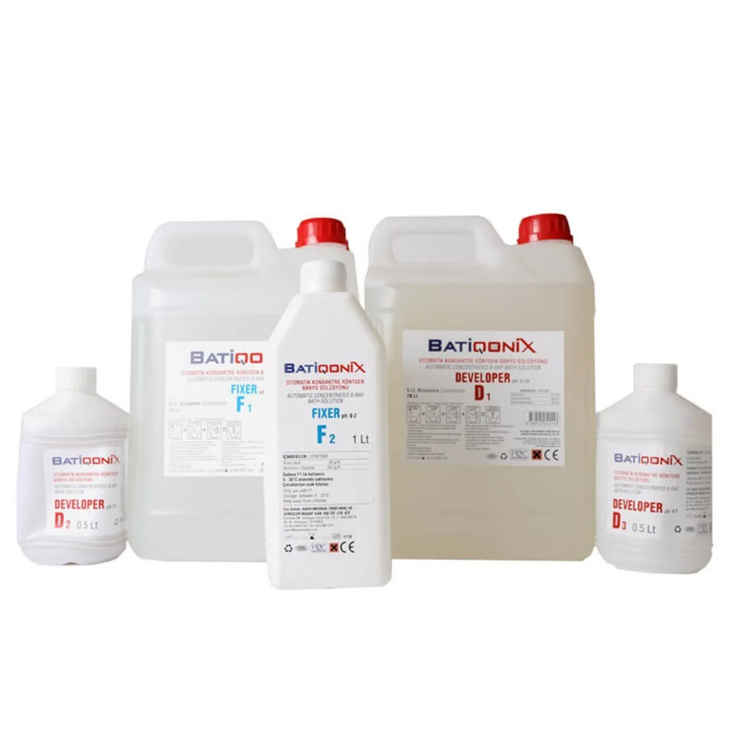 BatiQonix Otomatik Röntgen Banyo Solüsyonu Takımı Fixer+Developer