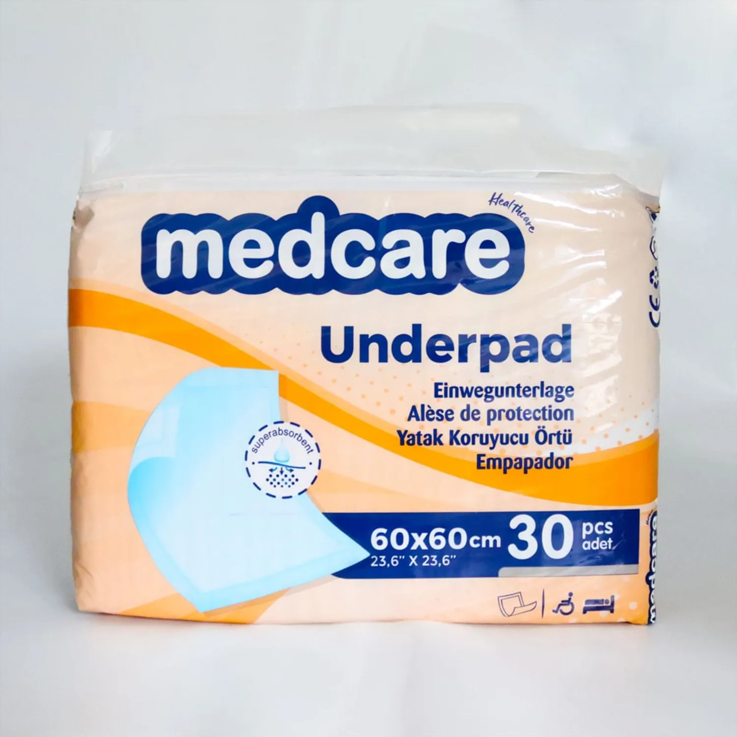 MedCare Sermeli Bez (Hasta Alt Bezi) 60 Cm*60 Cm 30'lu Paket