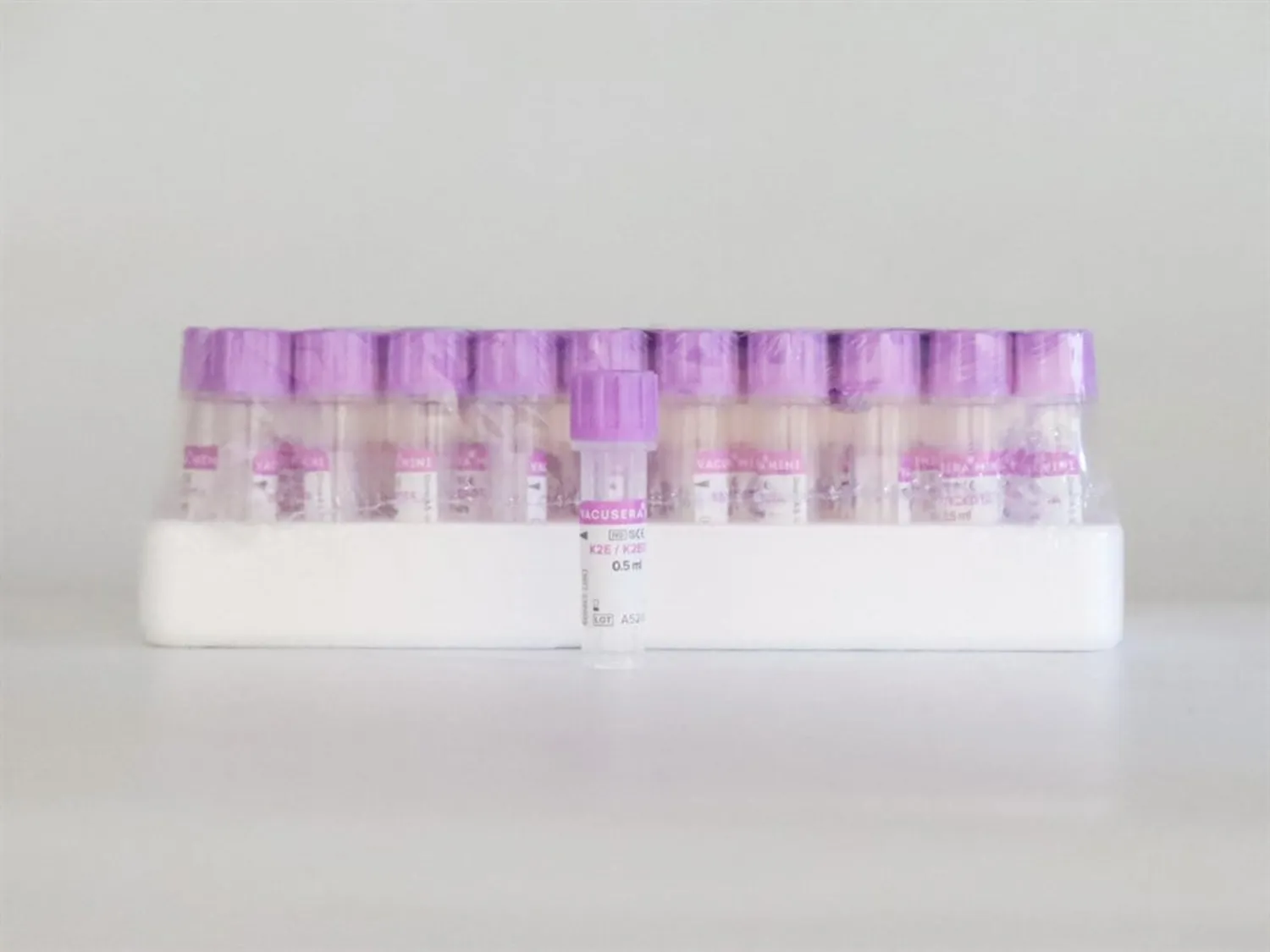 Vacusera K2 Edtalı Tüp 0,5 ML (Pediatrik) (Mor Kapak) 50'li Paket