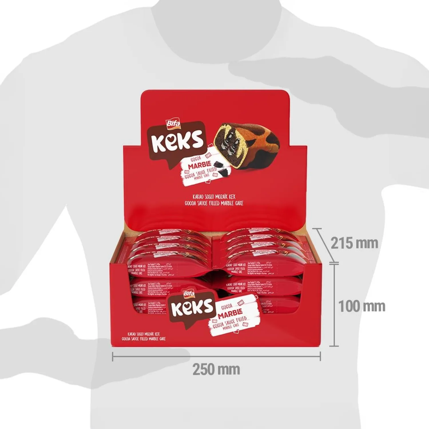 Bifa Keks Kakao Soslu Mozaik Kek 35 gr x 24 adet