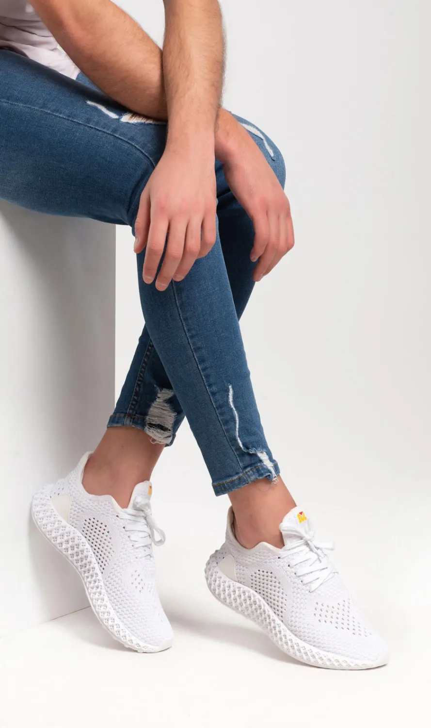 201413 Beyaz Erkek Spor Ayakkabı