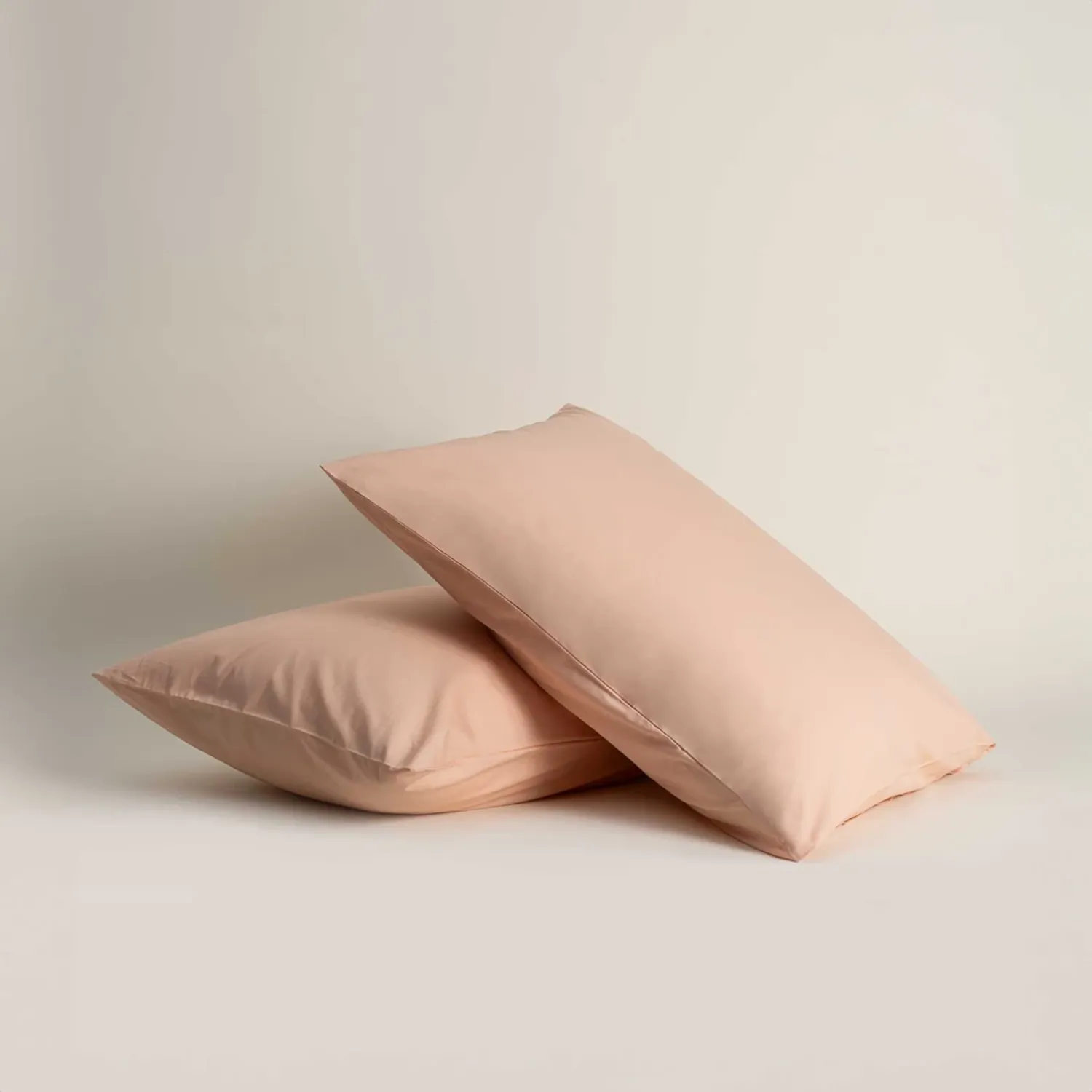 2 li Düz Yastık Kılıfı Organik Pamuk Perkal Pudra