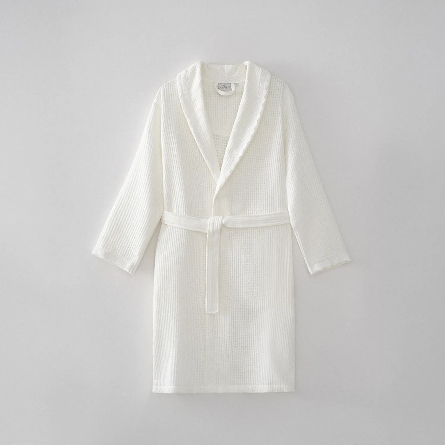 Alessa Kadın Pike Bornoz Organik Pamuk Krem