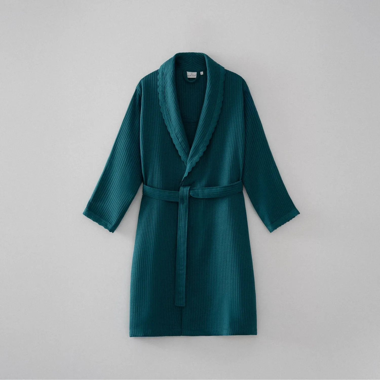 Alessa Kadın Pike Bornoz Organik Pamuk Petrol