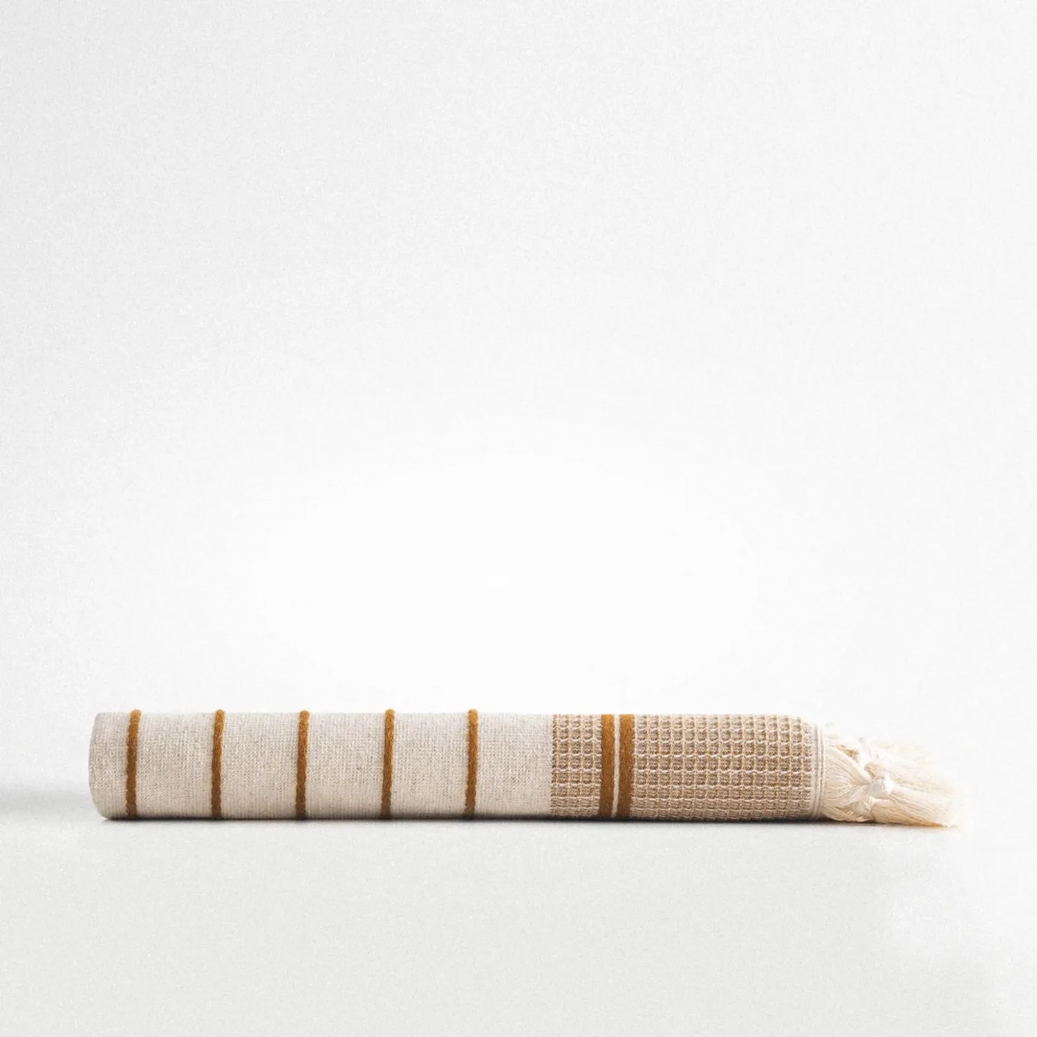 Arden Banyo Havlusu Organik Pamuk Kenevir Hardal