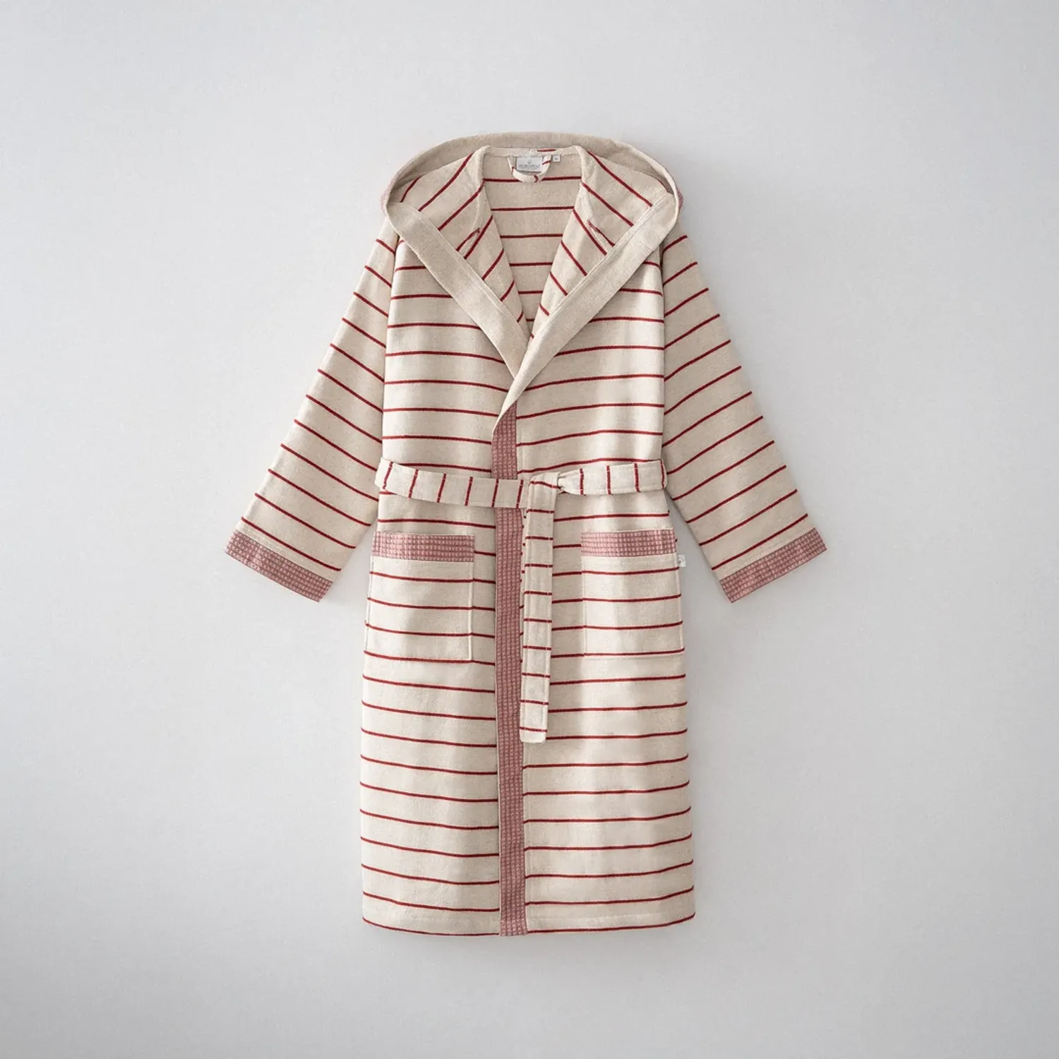 Arden Erkek Bornoz Organik Pamuk Kenevir Bordo