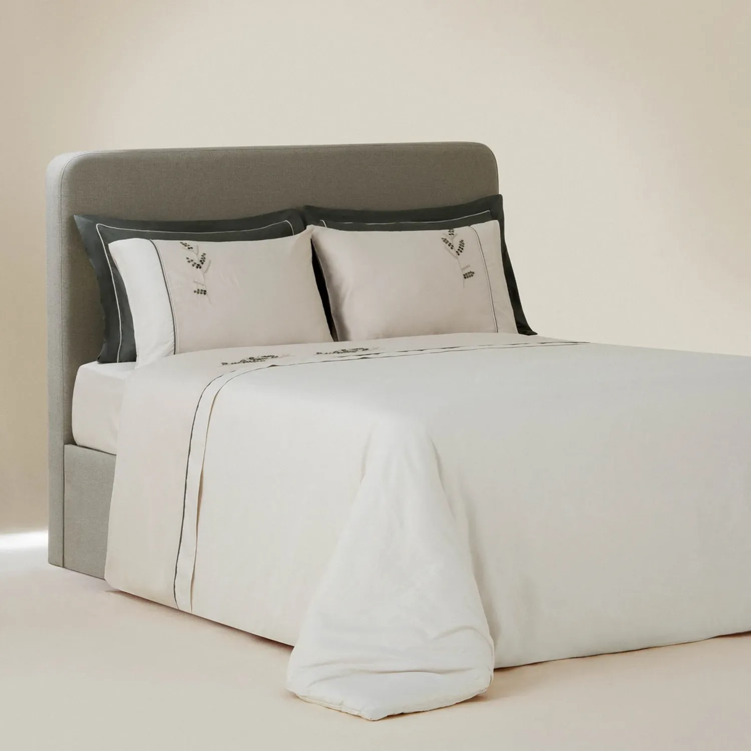 Derin Battal Boy Nevresim Takımı Organik Pamuk Saten Yeşil