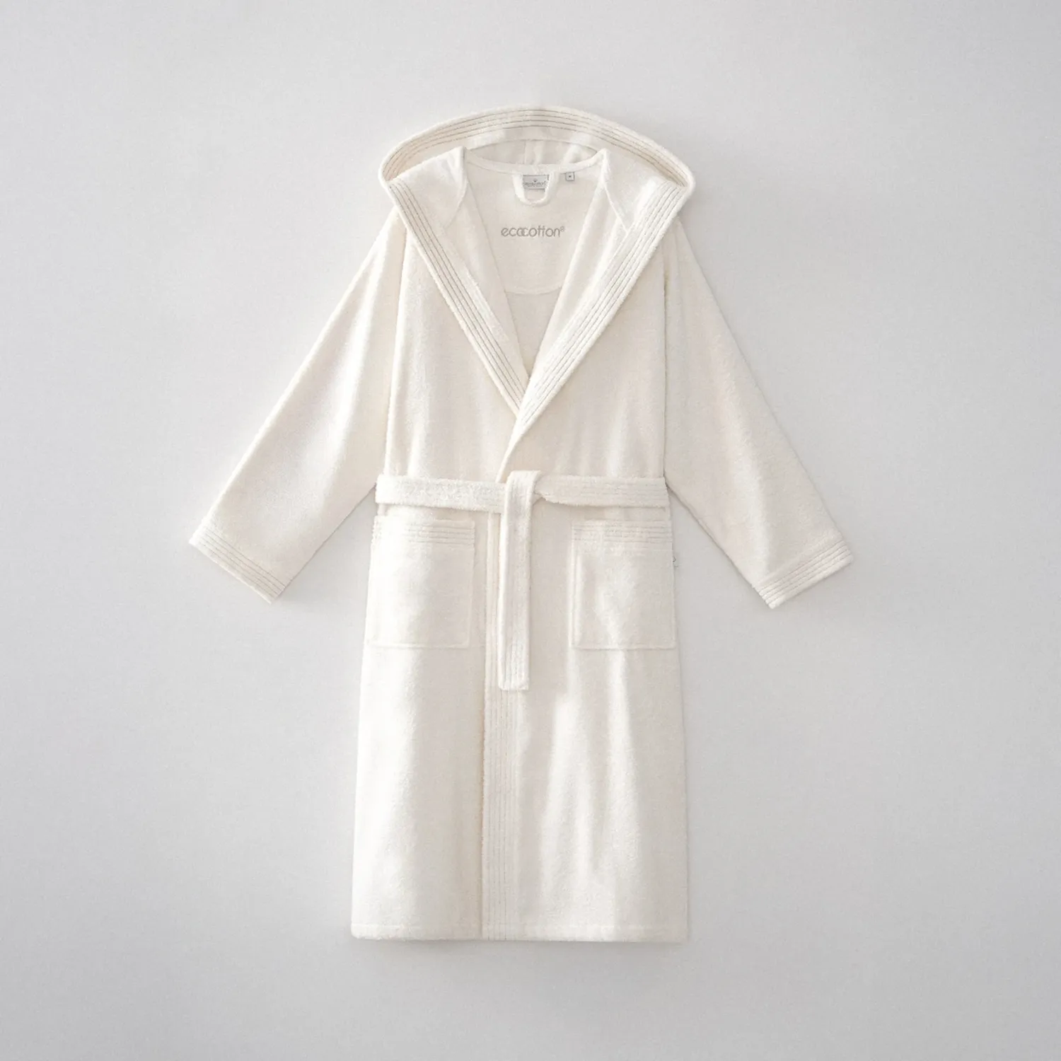Ecosoft Yeni Erkek Bornoz Organik Pamuk Krem