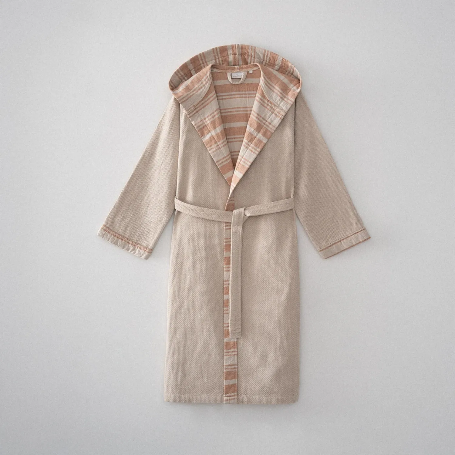 Mila Kadın Bornoz Organik Müslin Bej/Taba