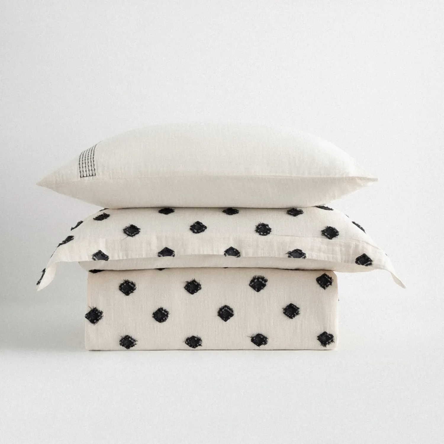 İmre Battal Boy Nevresim Takımı Organik Pamuk Müslin Siyah