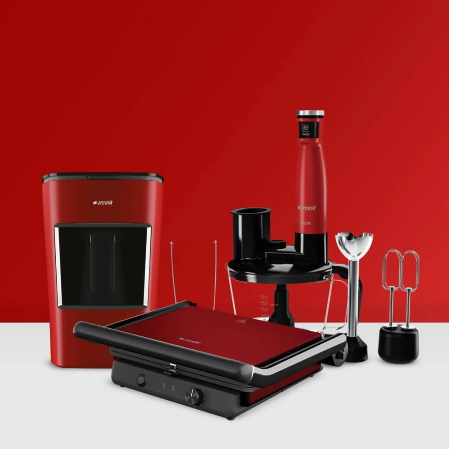 Arçelik Kırmızı Plus Mutfak Seti