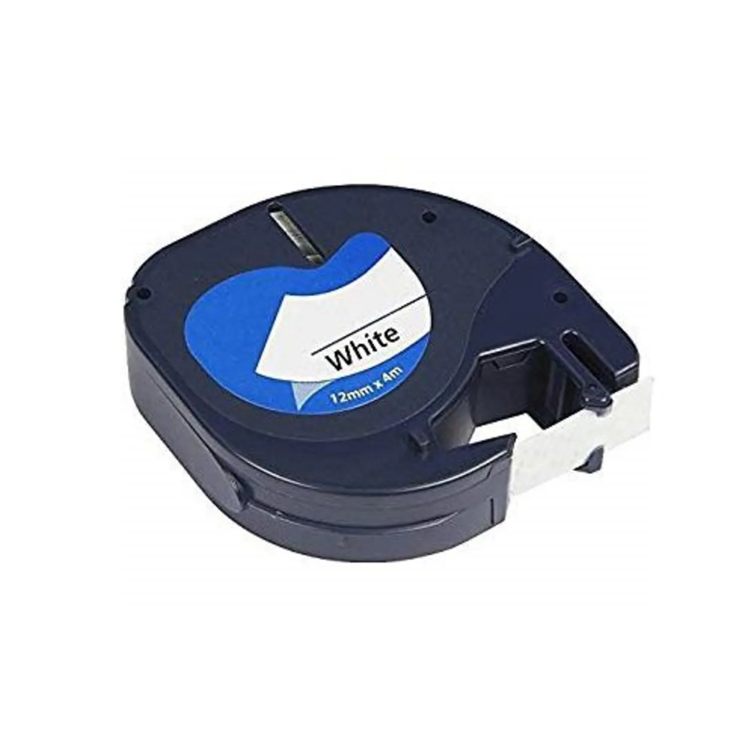 DYMO LT LetraTag Beyaz Etikt Siyah Plastik Serit 91201 12mmx4M - 17279