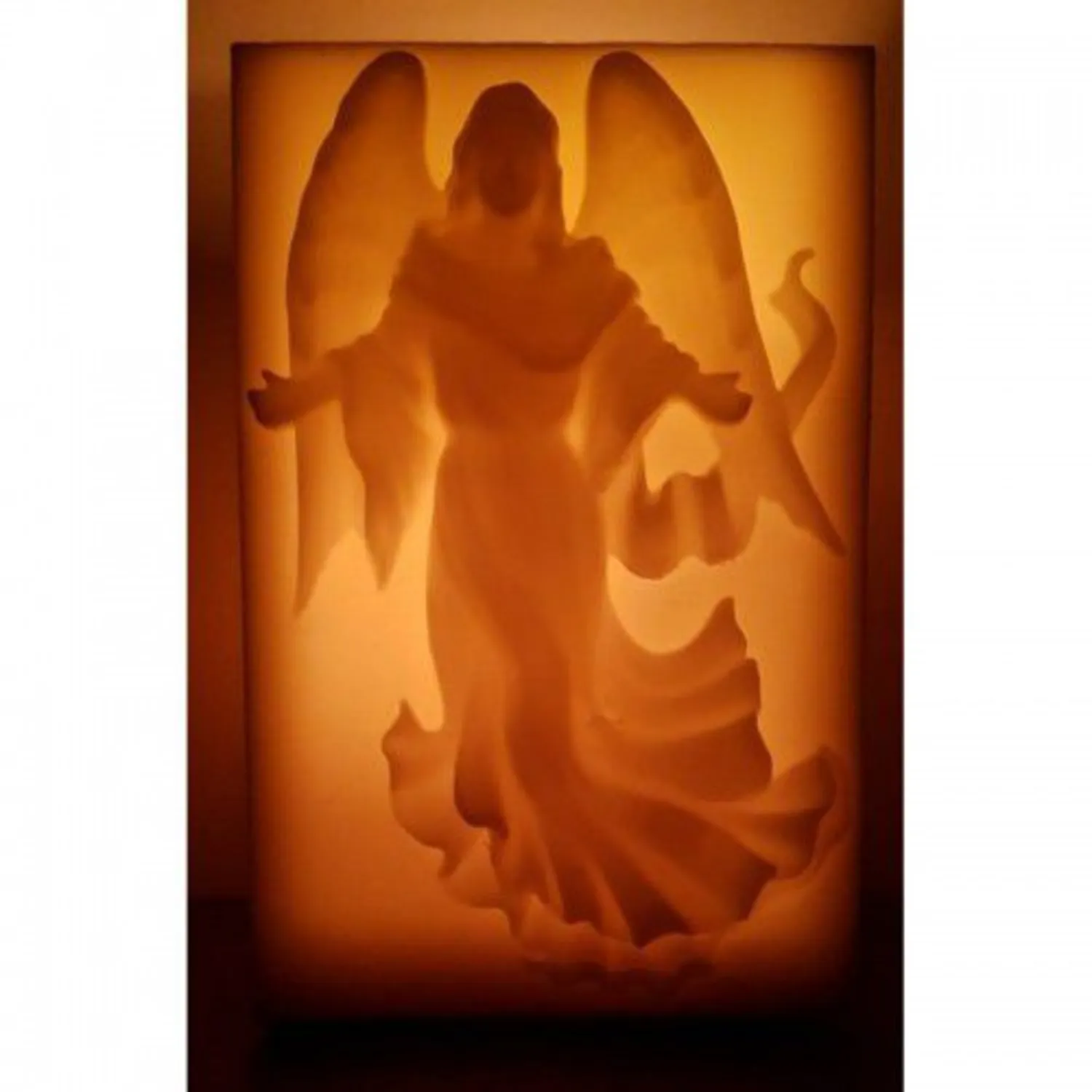 MELEK FİGÜRLÜ İÇİ BOŞ MUM 17.5 cm x 19 cm x 30 cm - A1069