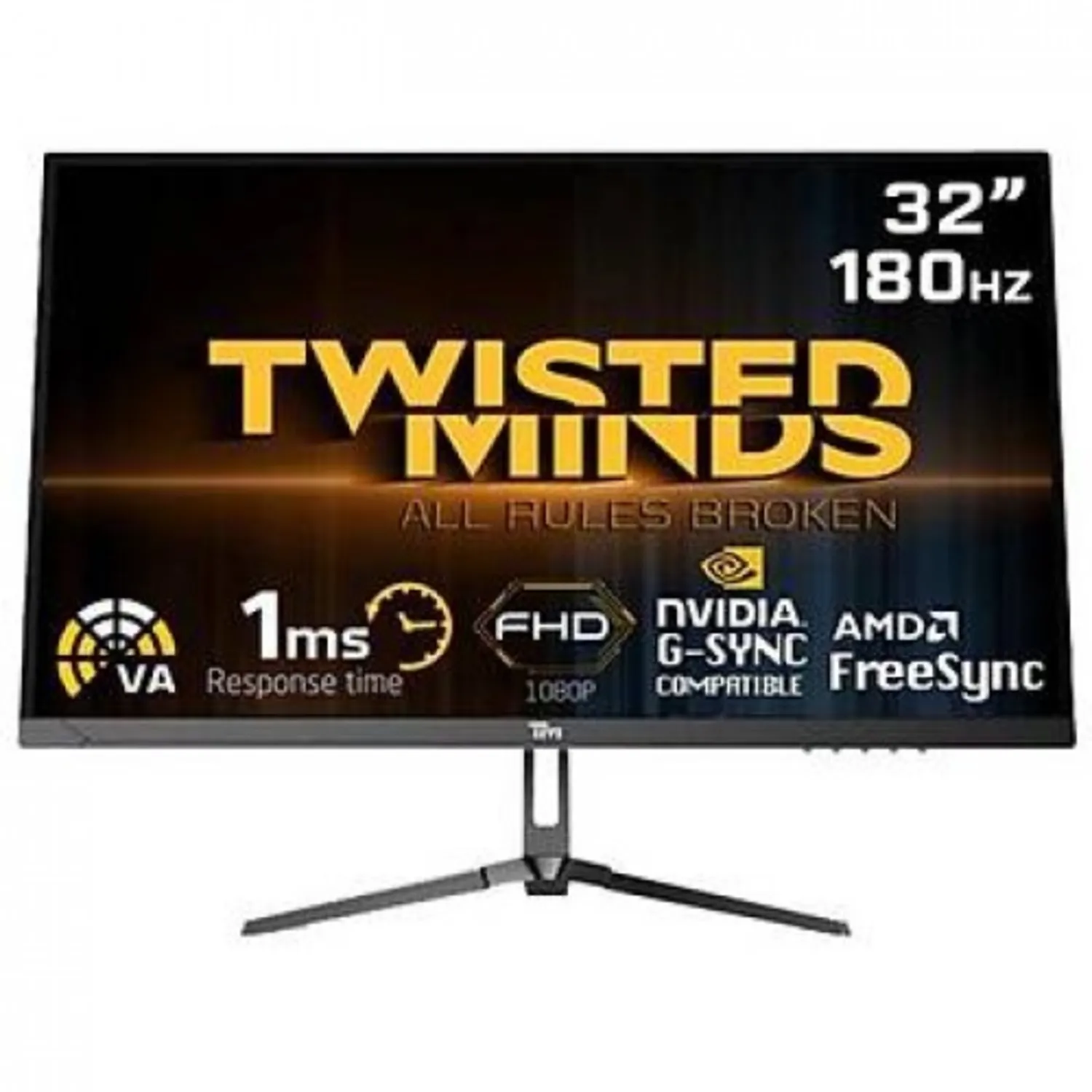 TWISTED MINDS 32&quot; TM32CFHD180VA FHD 180HZ 1MS HDMI DP HDR10 R1500 KAVISLI RGB GAMING