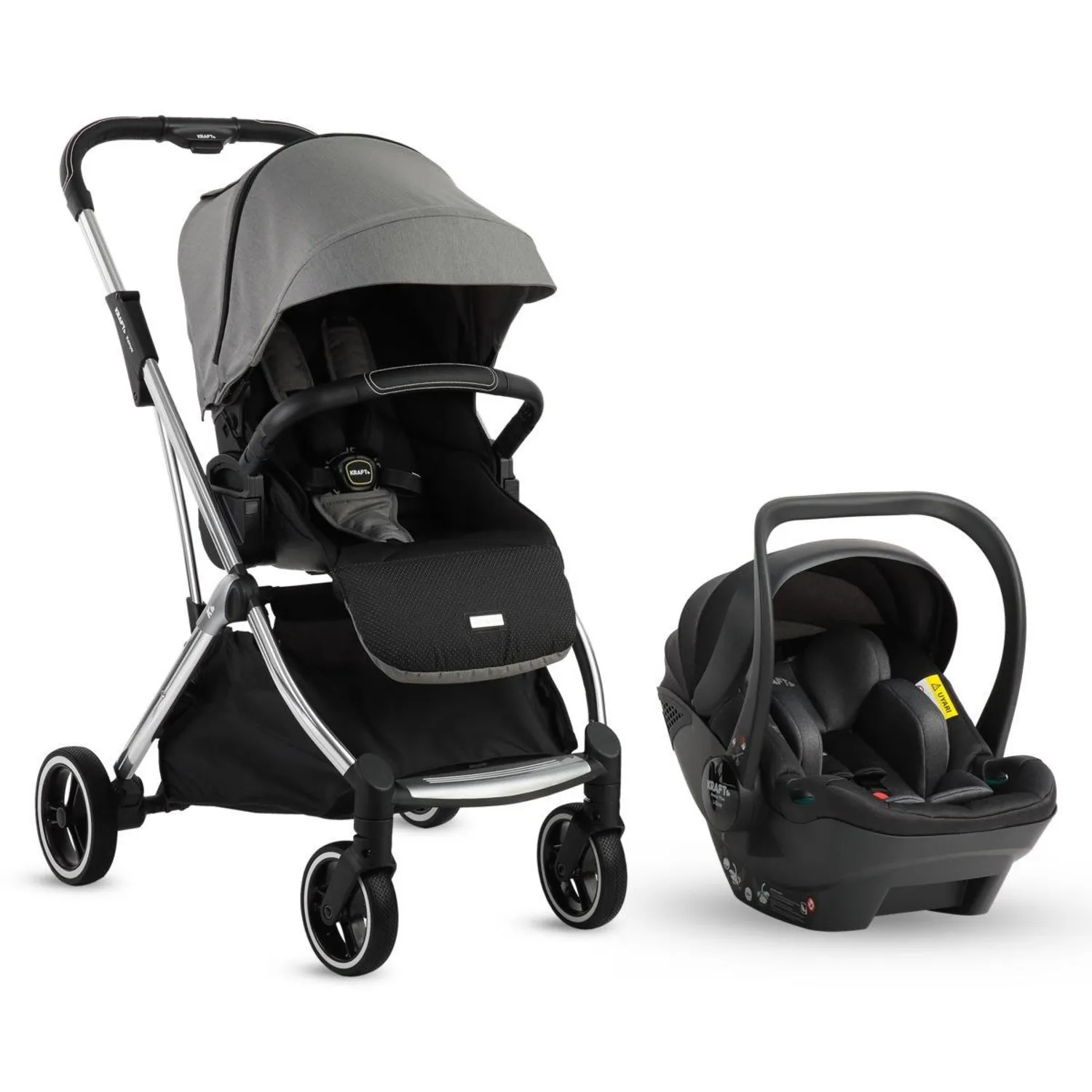 Kenya i-size Travel Sistem Bebek Arabası - Siyah Gri