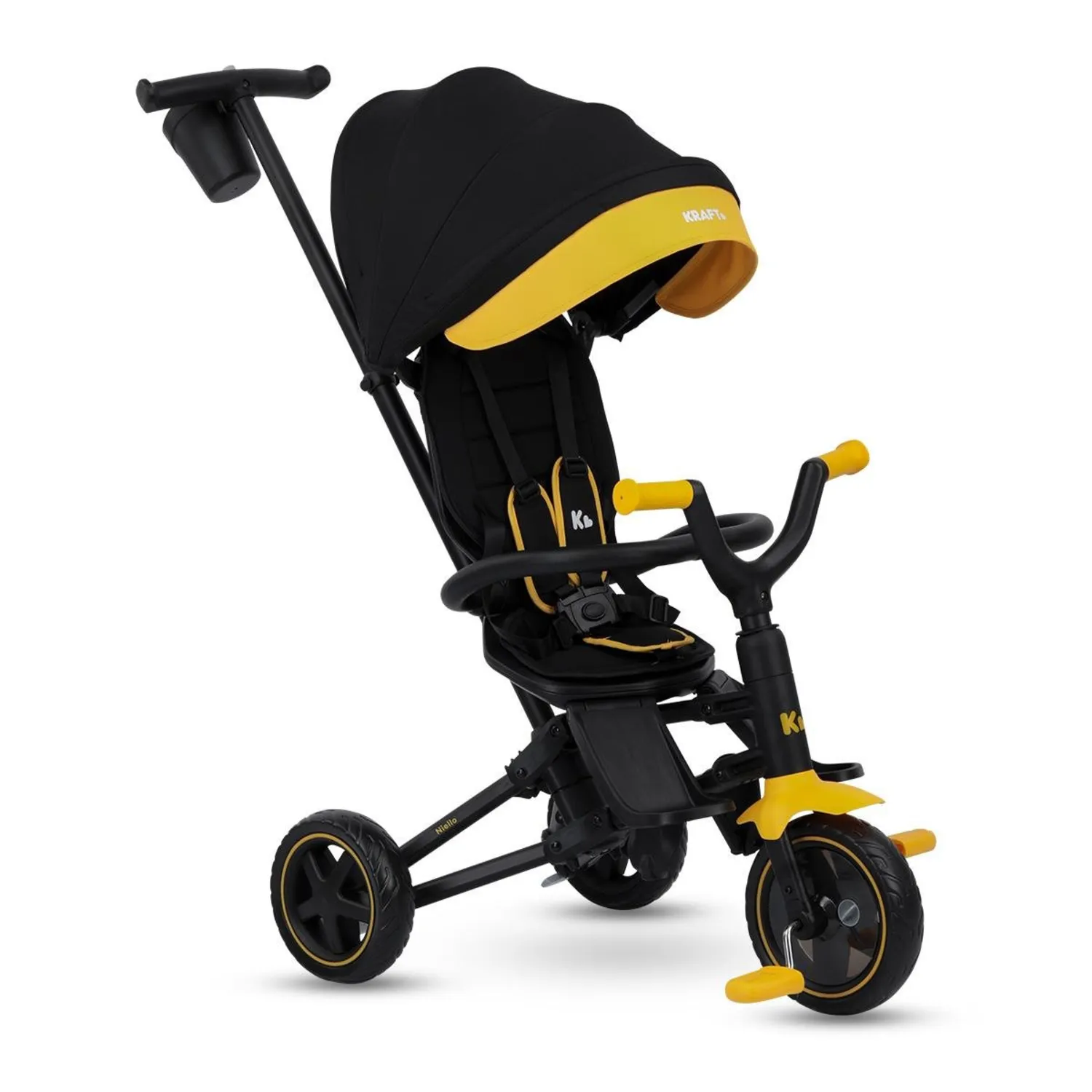 Kraft Nova Niello QPlay 6 in 1 Katlanır Bisiklet Sarı