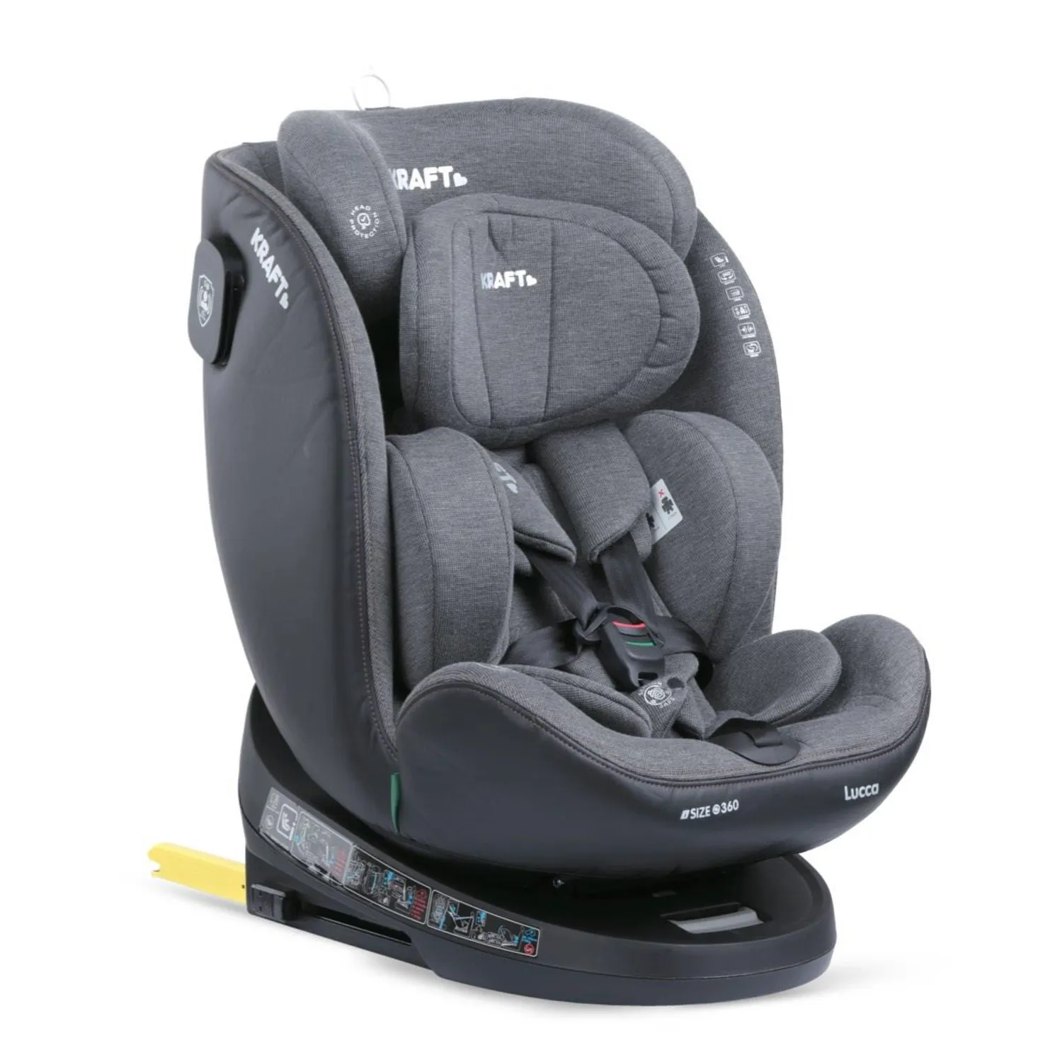 Lucca i-size (40-150 cm) 0-36 Kg Oto Koltuğu Gri
