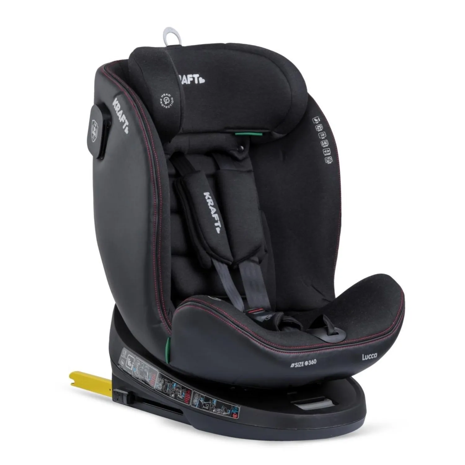 Lucca i-size (40-150 cm) 0-36 Kg Oto Koltuğu Siyah