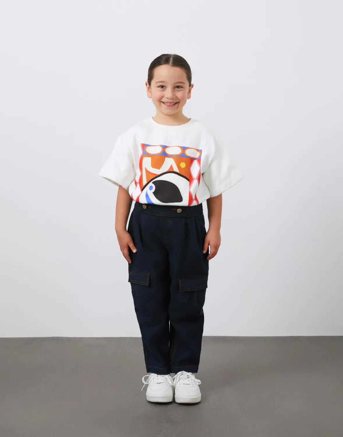 Cep Detaylı High Waist Kız Çocuk Jean Pantolon