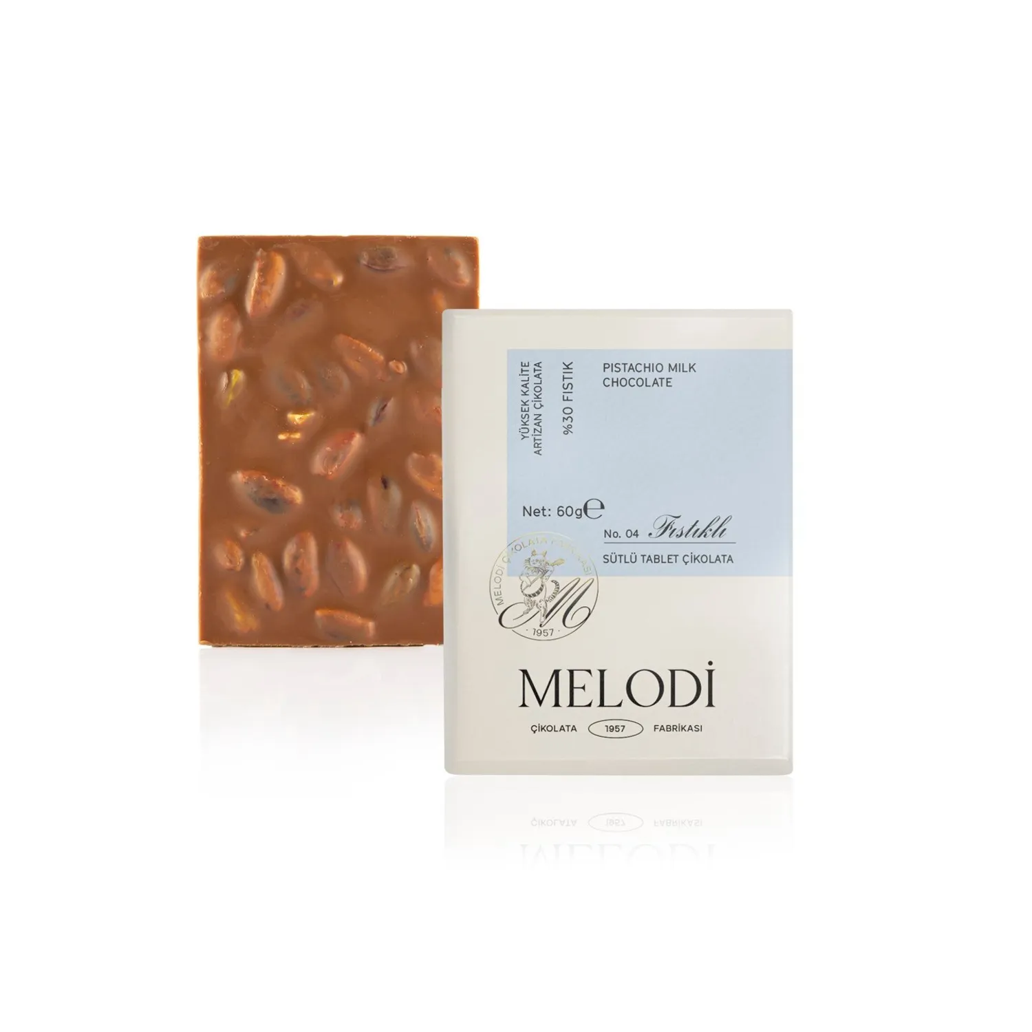 Sütlü Fıstıklı Beyoğlu Tablet Çikolatası 60g