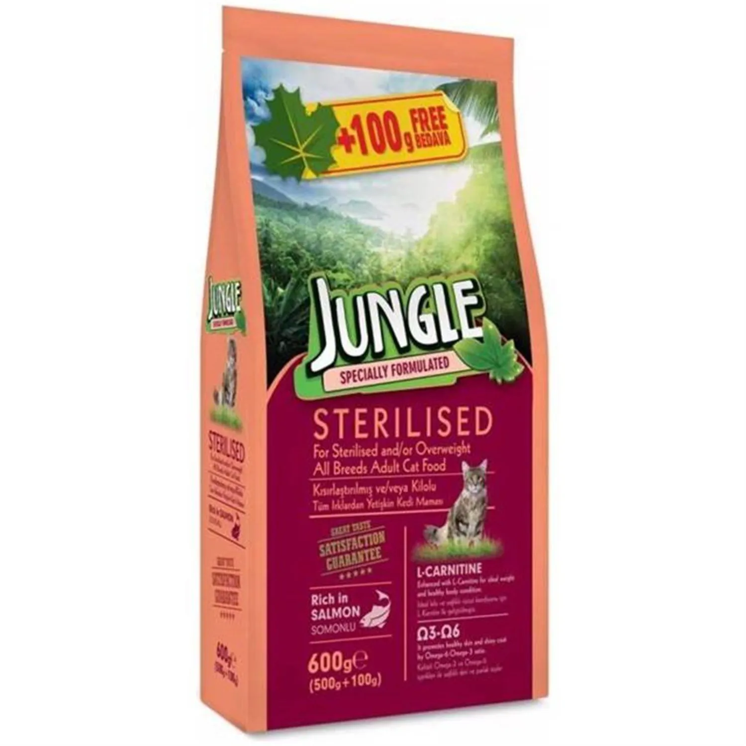 Jungle Somonlu Kısır Kedi Maması 500 gr