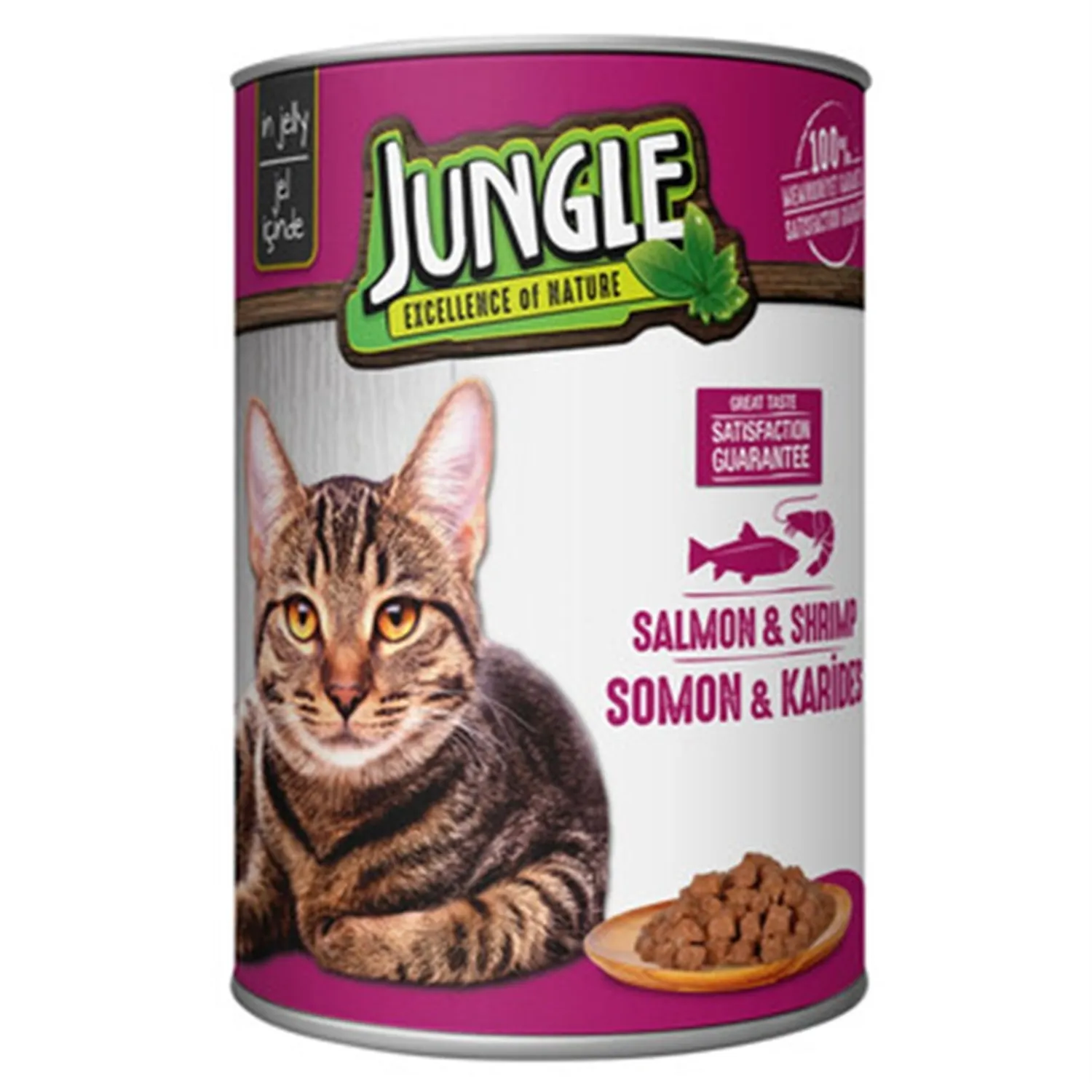 Jungle Kedi Maması Konserve Somonlu-Karidesli 400 gr