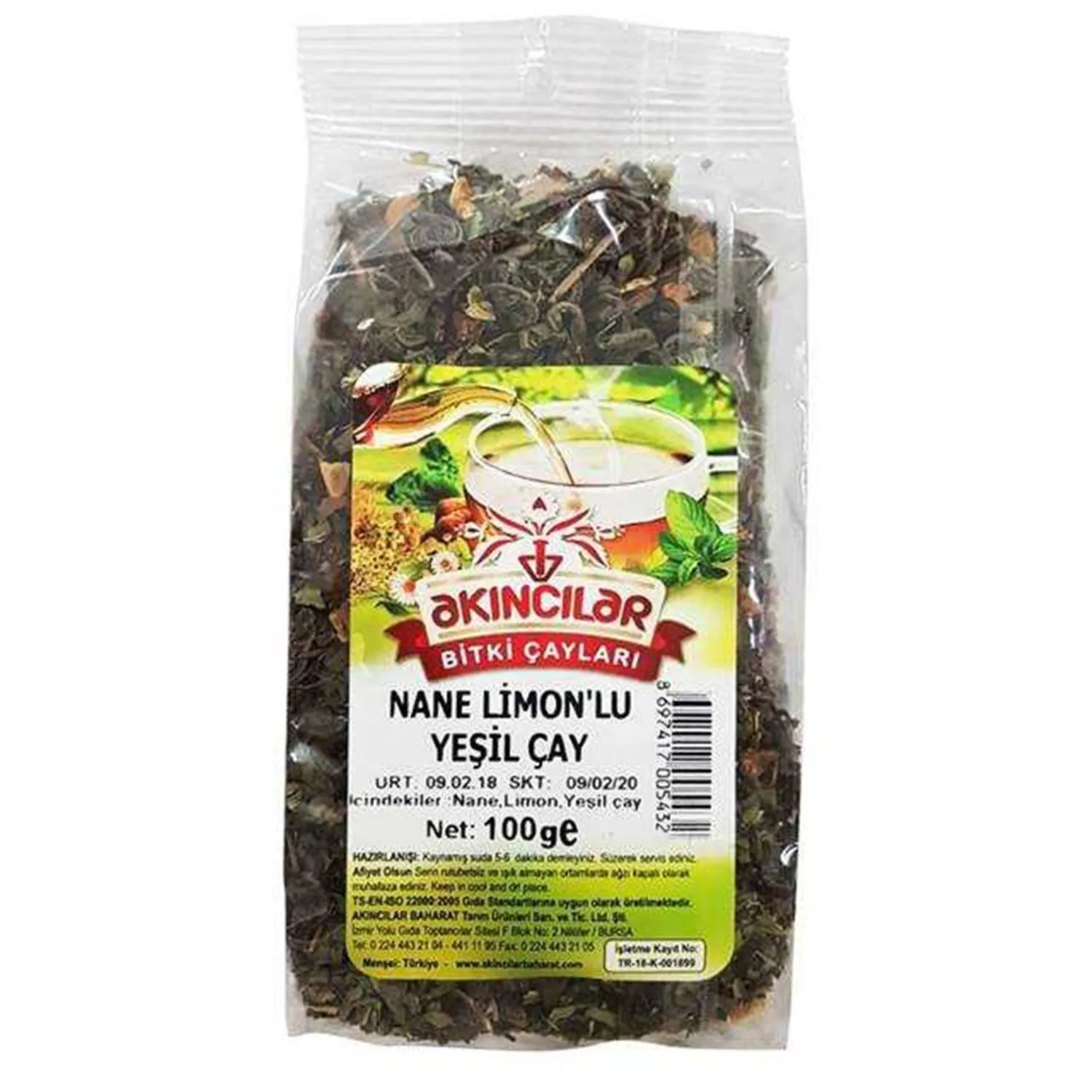 Akıncılar Nane limon Yeşil Çay 80 gr