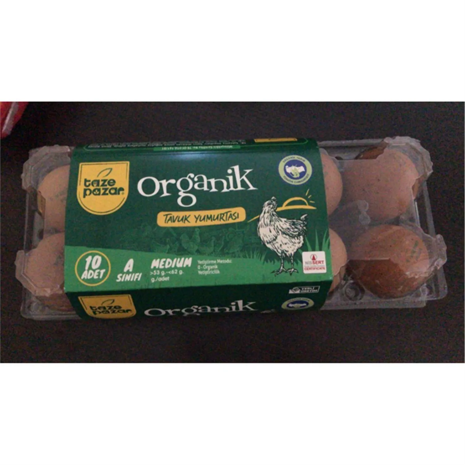 Taze Pazar Organik Yumurta 10'lu