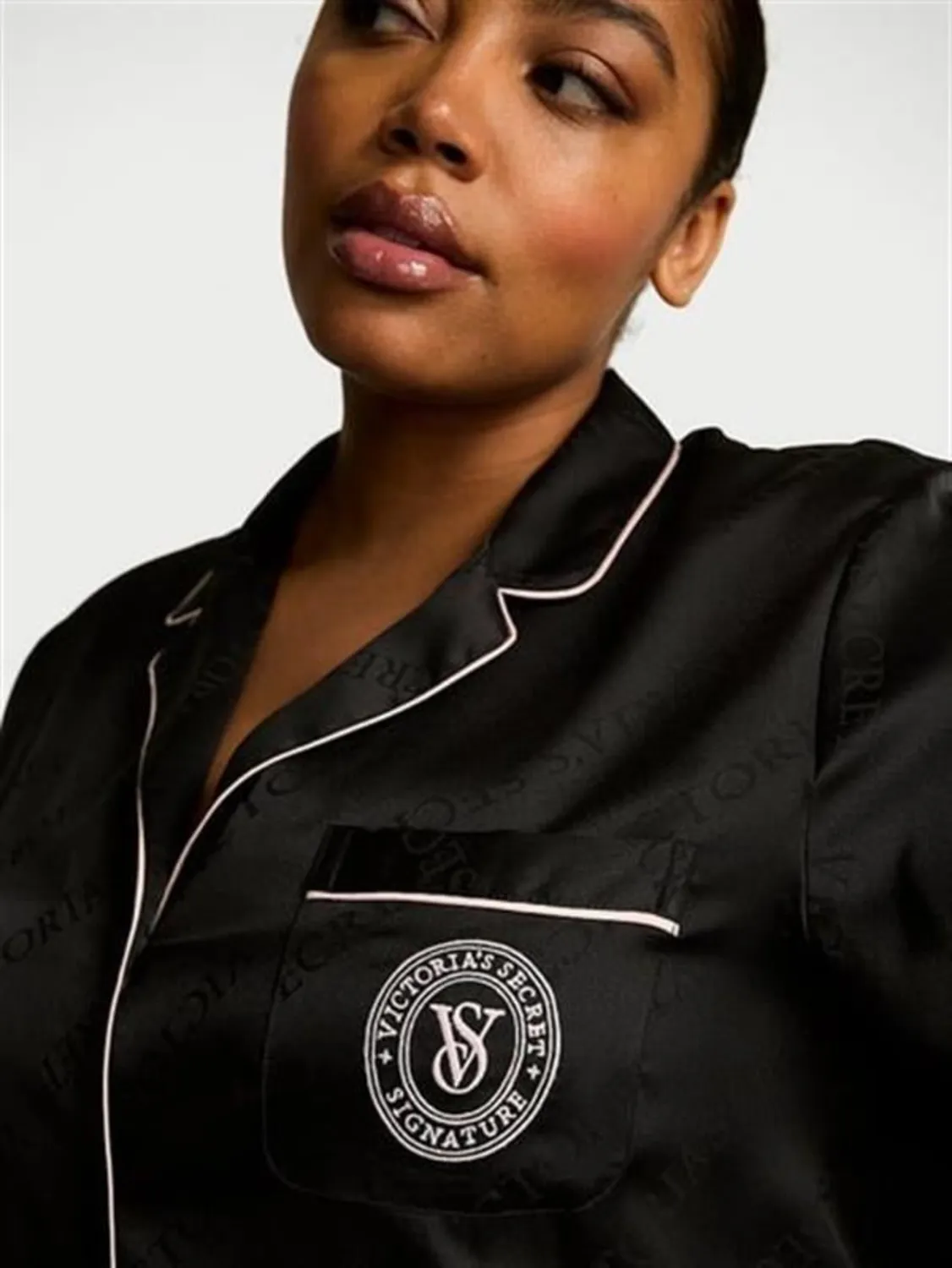 Glazed Saten Uzun Pijama Takımı