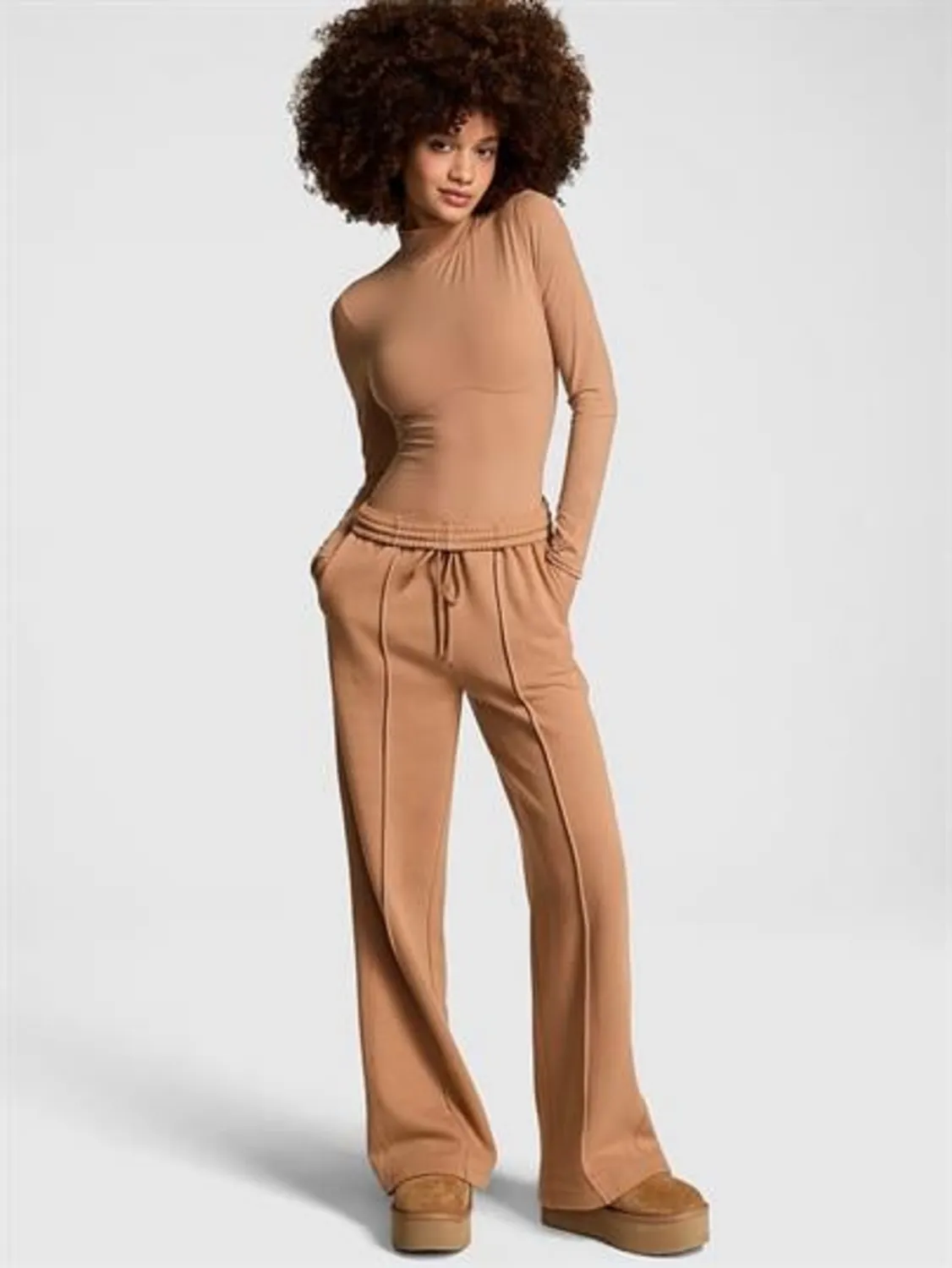 Ivy Geniş Paça Polar Eşofman Altı