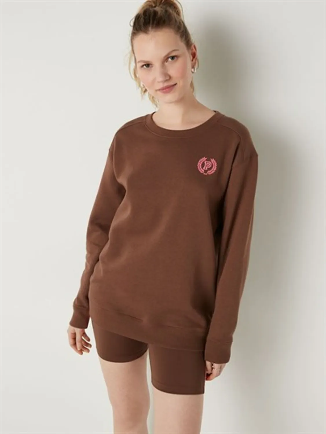 Kampüs Bisiklet Yaka Polar Sweatshirt