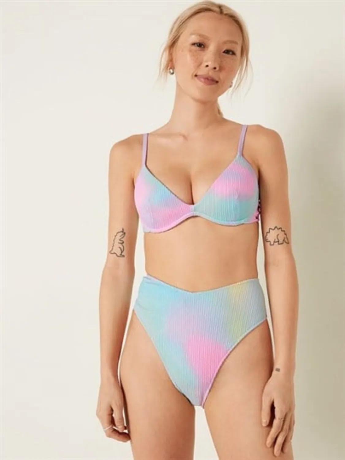 Krinkle Yüksek Bel Cheeky Bikini Altı