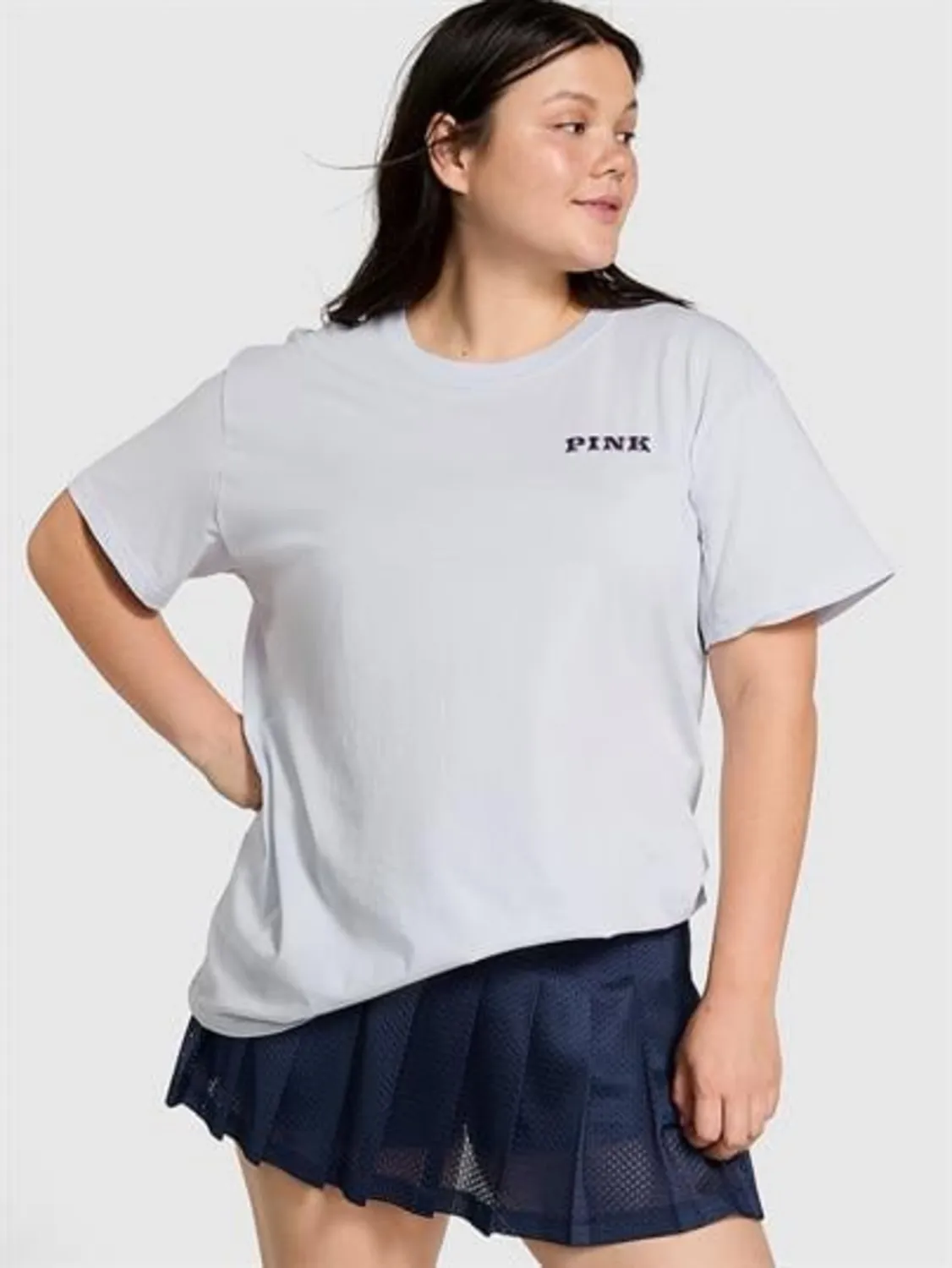 Oversize Kısa Kollu Kampüs Tişört