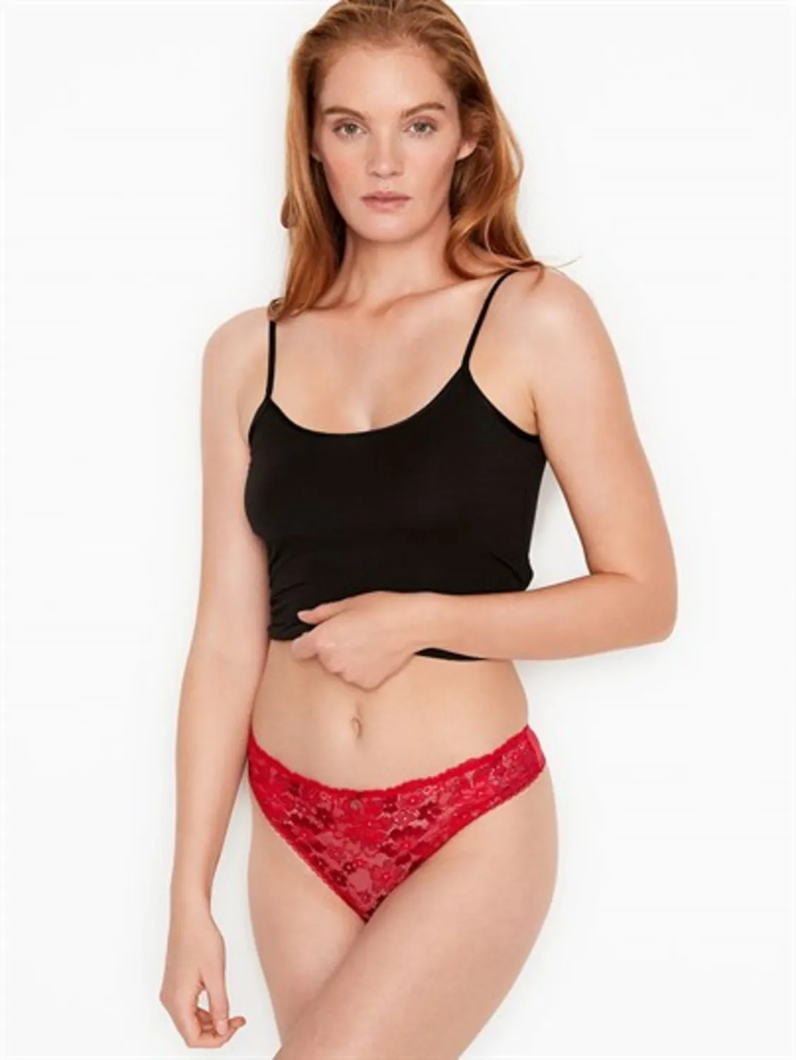 Body by Victoria Işıltılı Dantel ve Mikro Tanga Külot