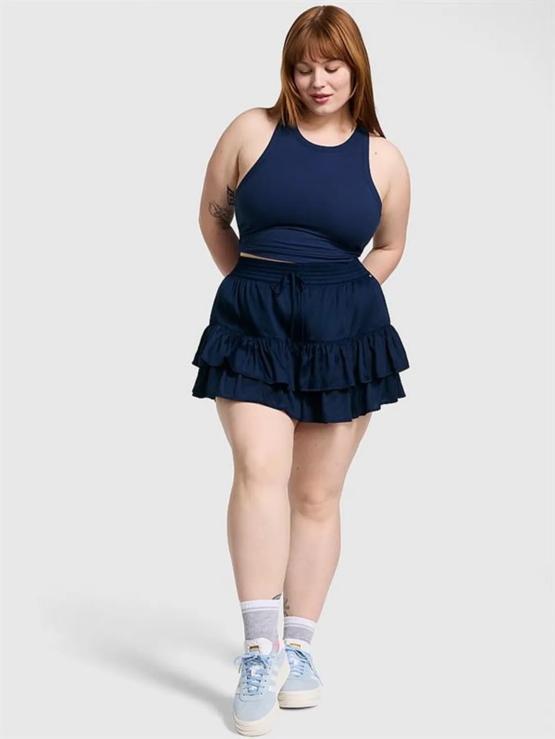 Summer Fling Saten Fırfırlı Etek