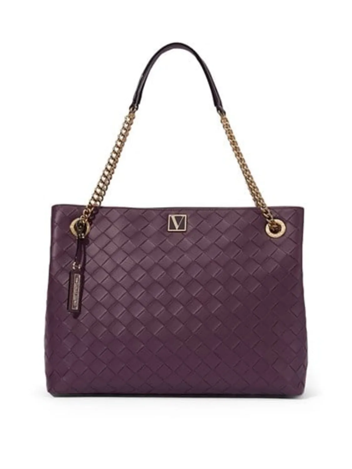 The Victoria Black Violet Woven Omuz Çantası