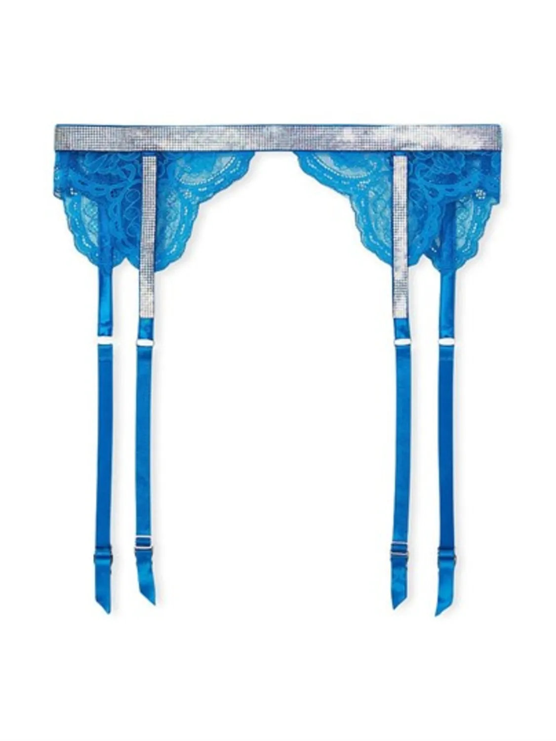 Very Sexy Işıltılı Askılı Dantel Jartiyer Kemeri