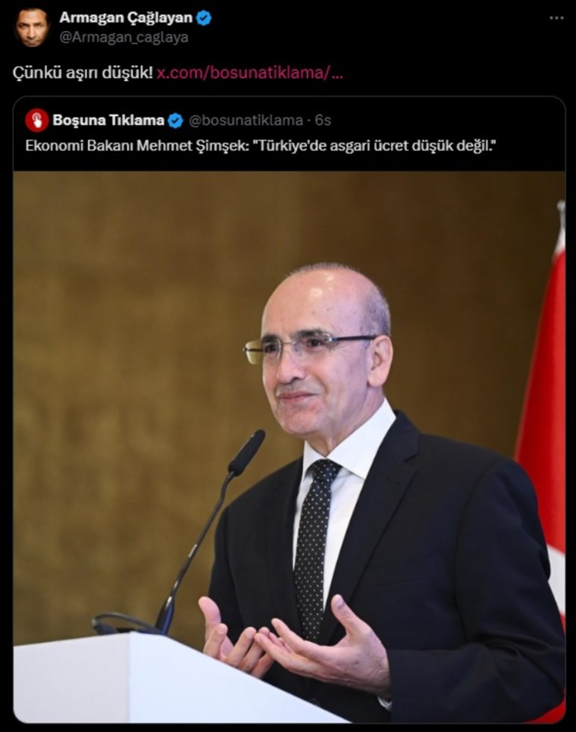 Armağan Çağlayan'dan Mehmet Şimşek'e 'asgari ücret' yanıtı