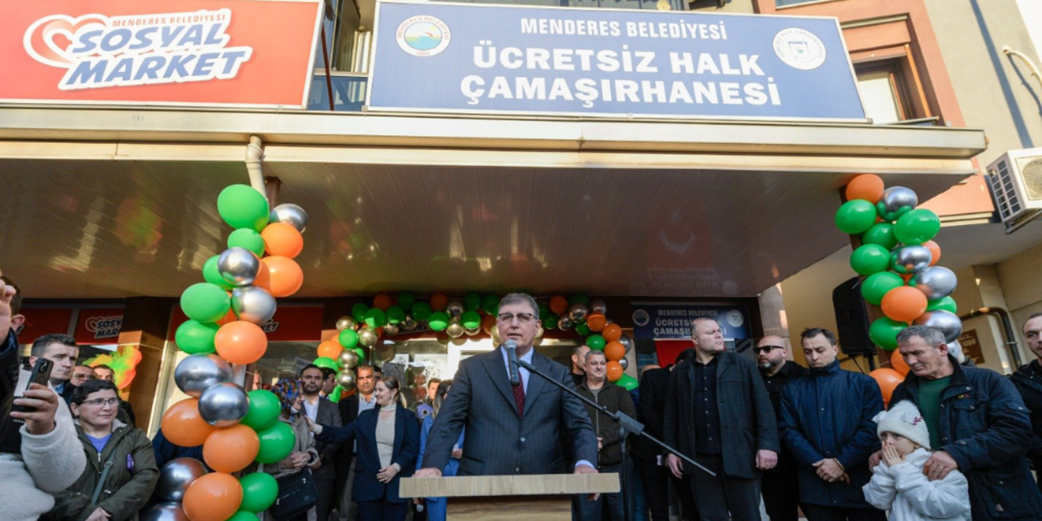 Menderes'te sosyal market açıldı